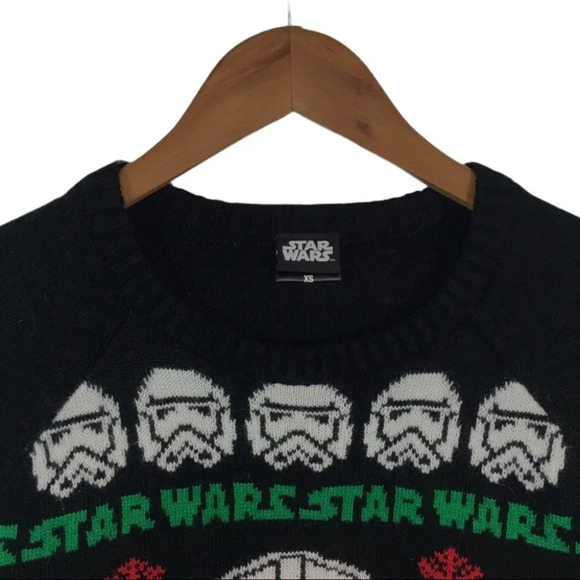 C10 Women’s Star Wars Christmas Darth Vader Crew Neck Sweater XS - Picture 3 of 4